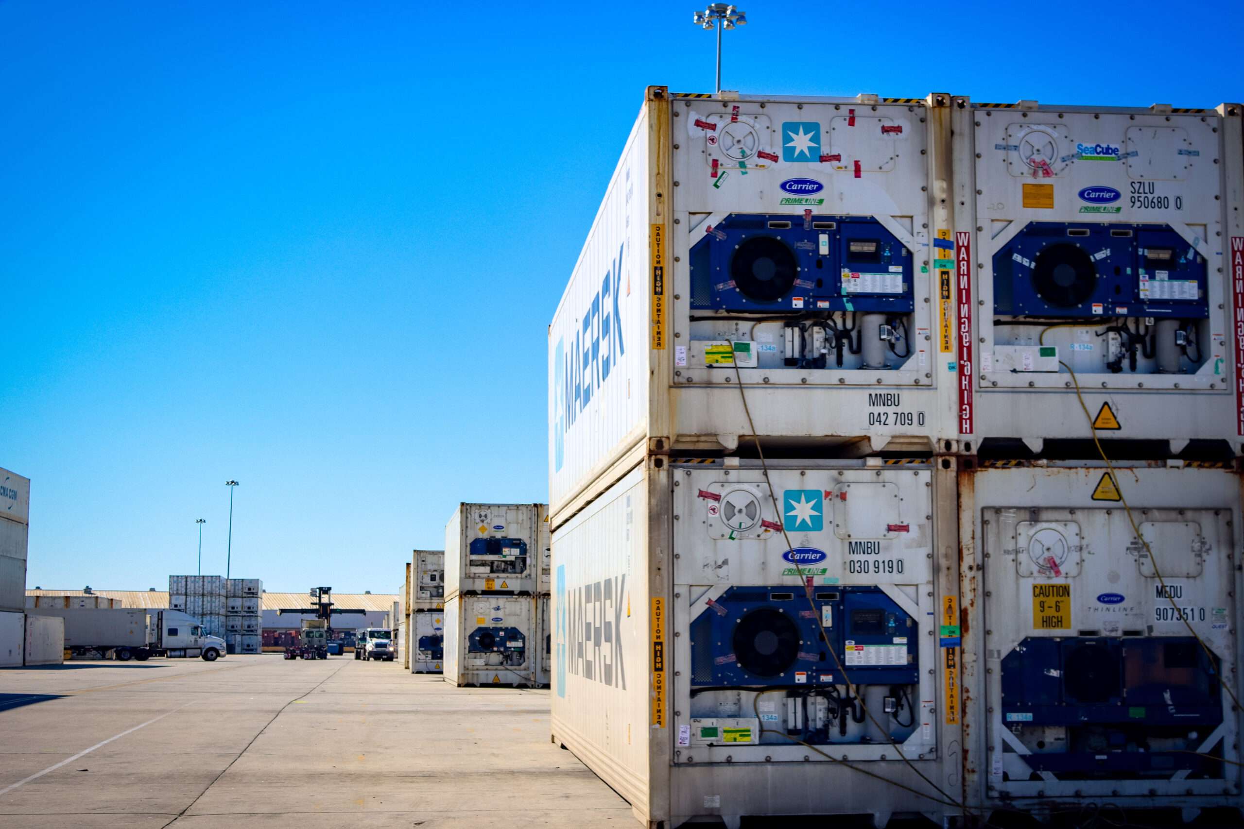 Reefer yard at WWT